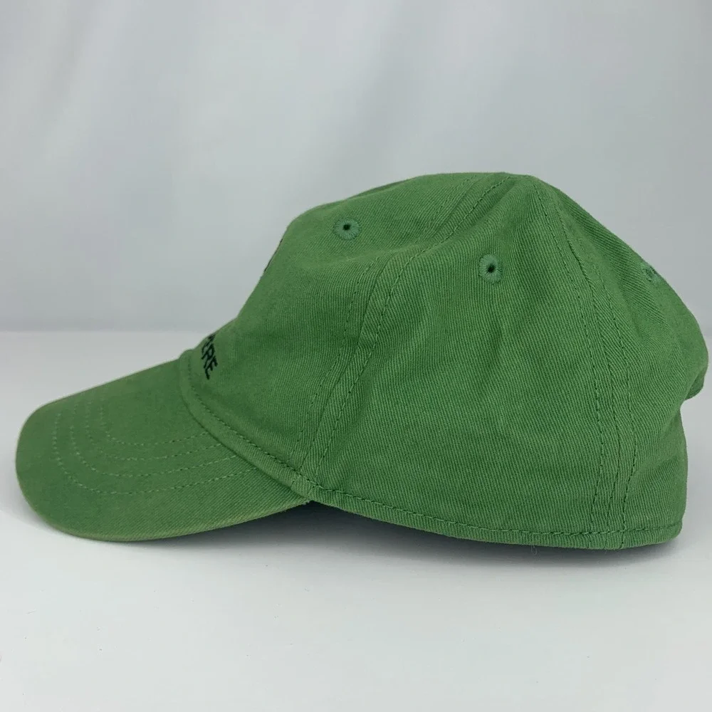 John Deere Hat Youth / Toddler Size Stretch Green Cap w/ No Hard Button On Top